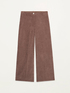Pantalon large en velours &agrave; c&ocirc;tes image number 4