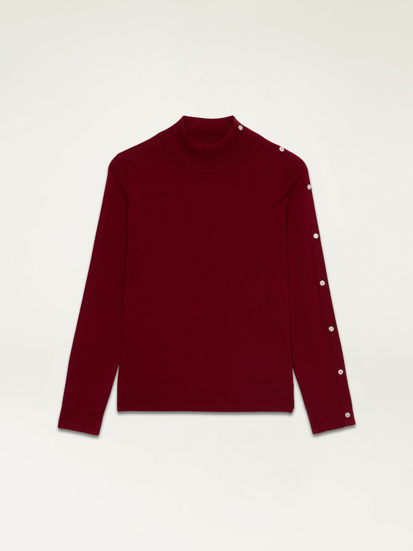 Maglia lupetto con bottoni gioiello image number 3