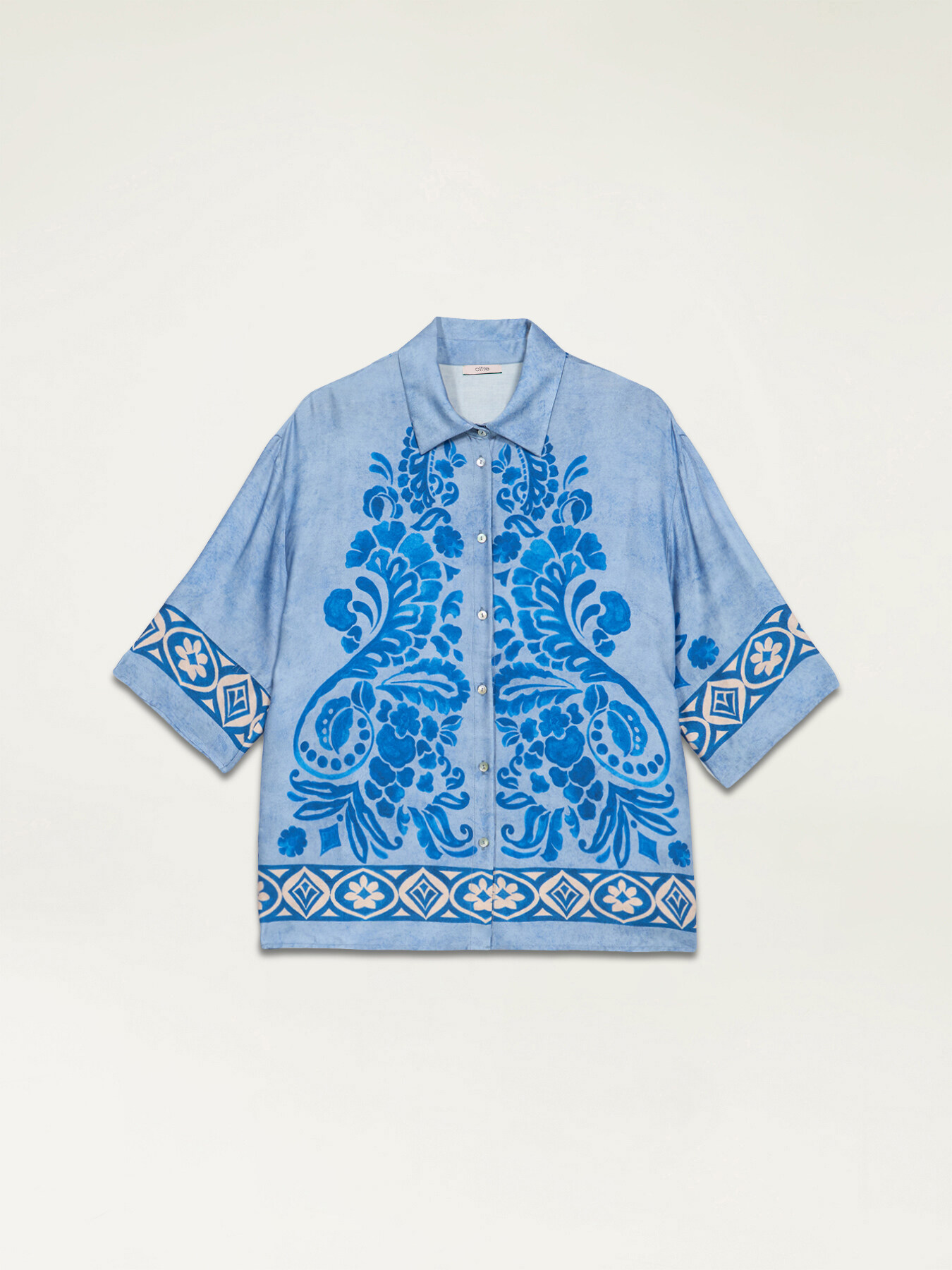 Patterned viscose shirt image number 3