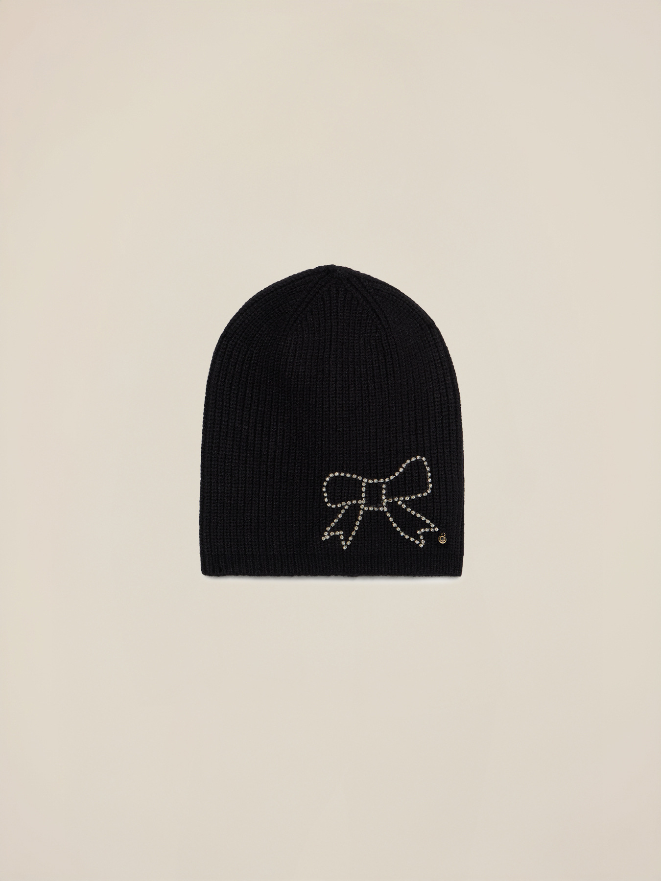 Knit beanie with crystals image number 0