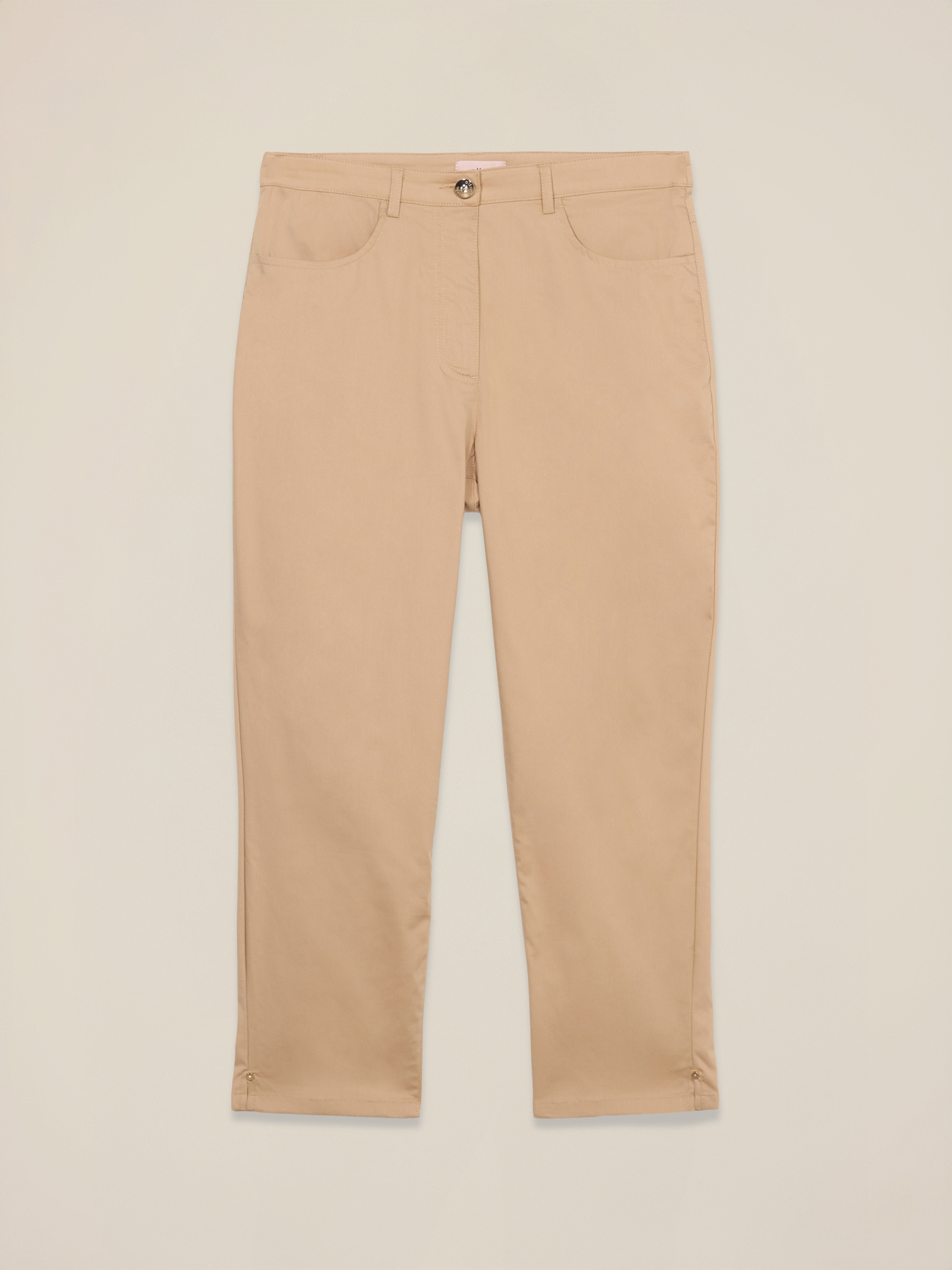 Pantalones cropped de mezcla de algod&oacute;n image number 4