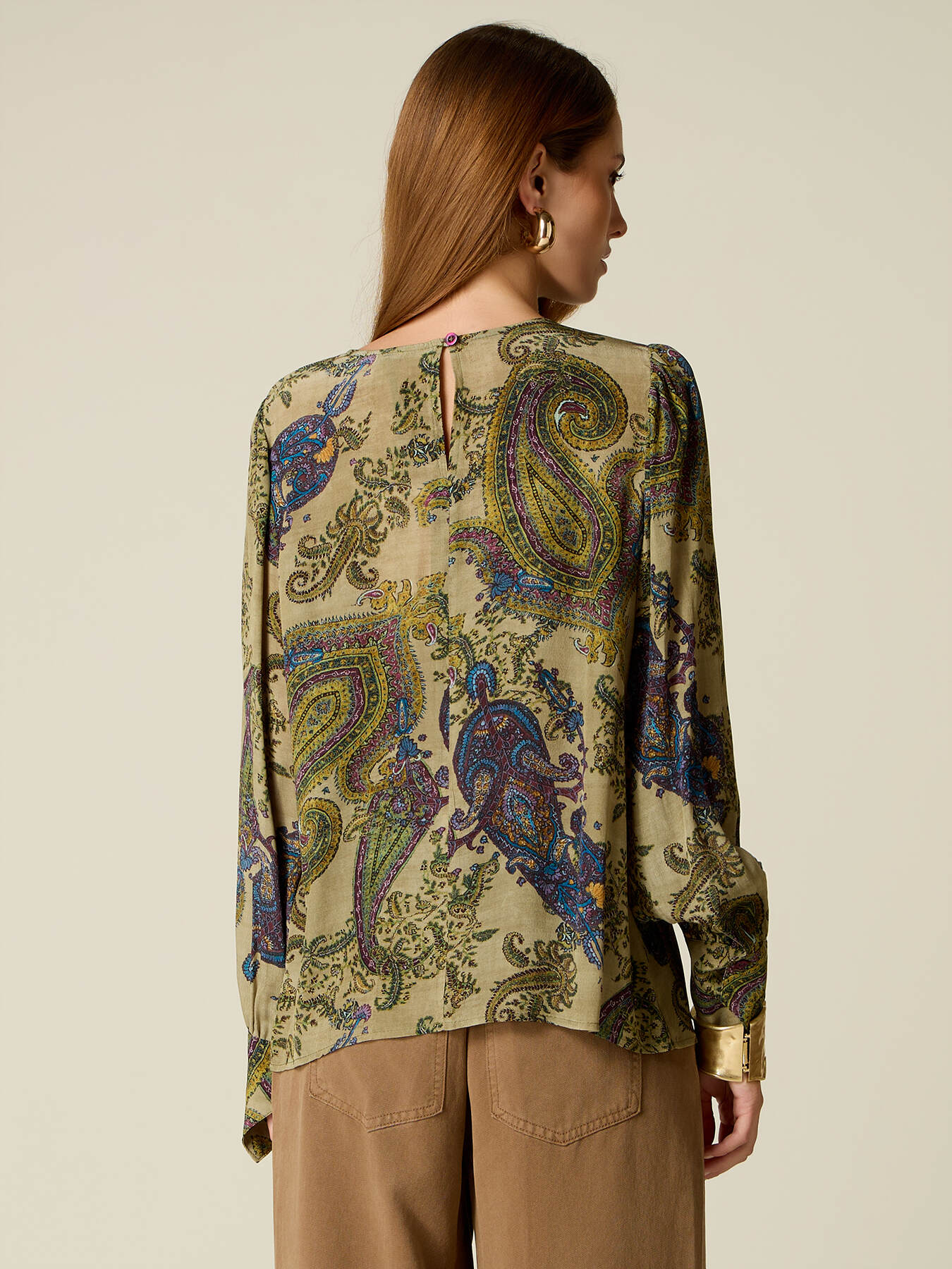 Patterned viscose blouse image number 1