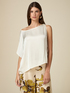 Asymmetrical satin blouse image number 0