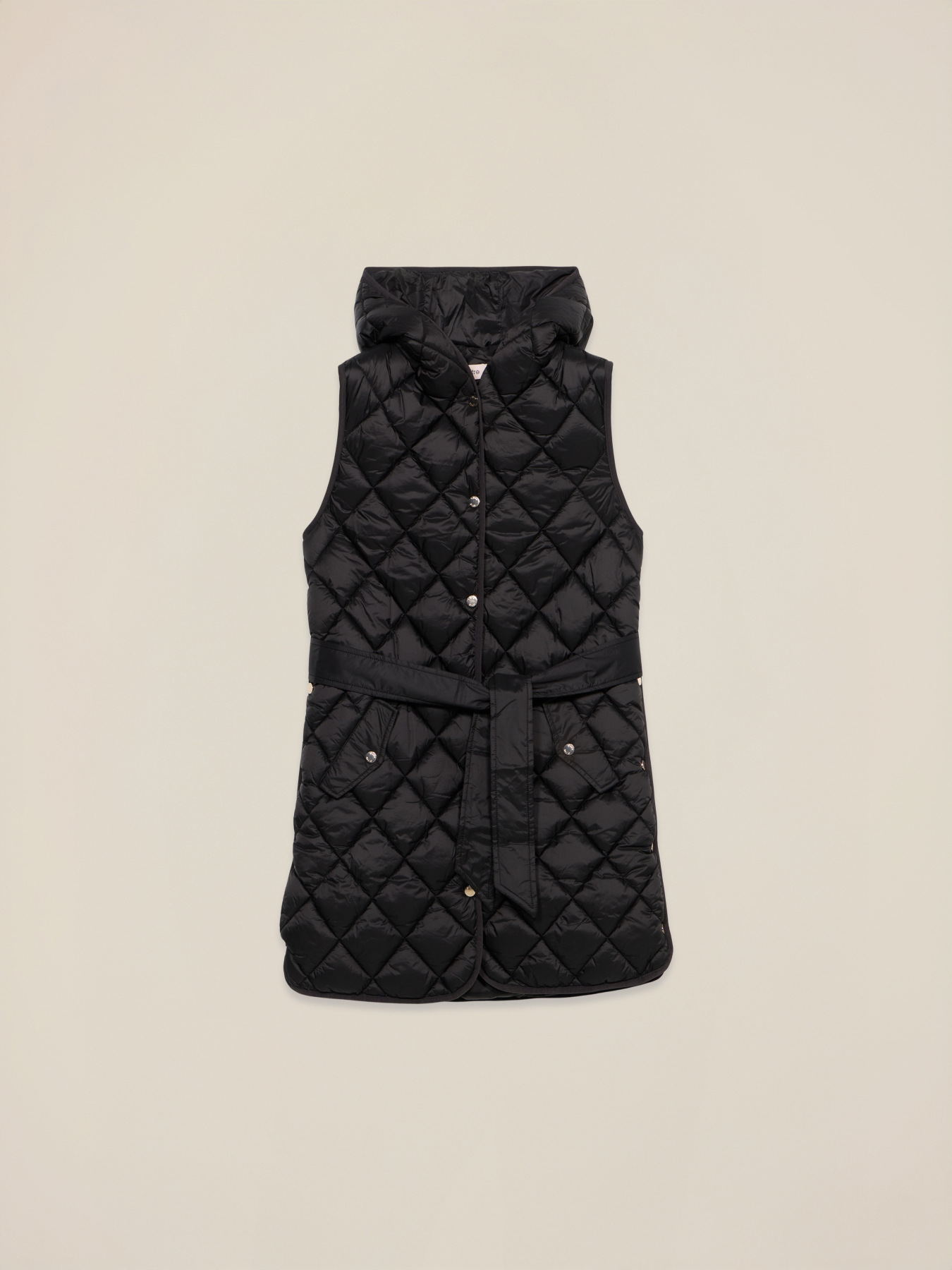 Lightweight down vest with hood image number 3