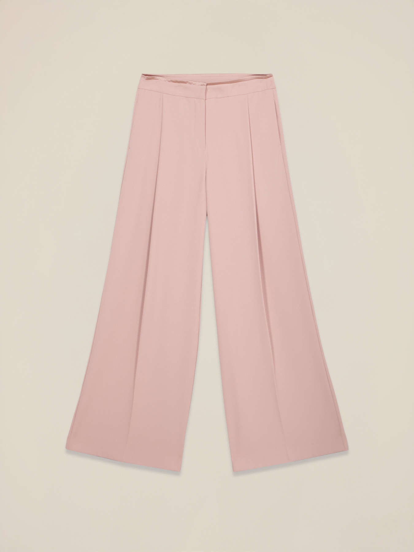 Palazzo pants in fluid fabric image number 4