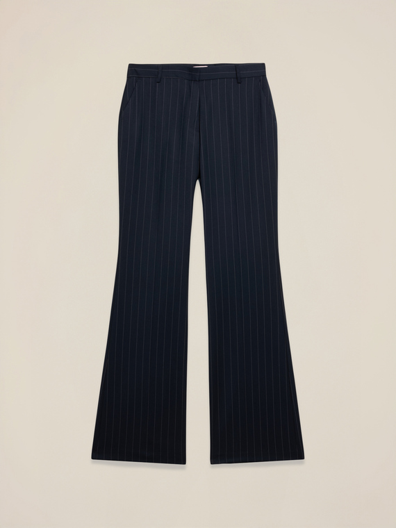 Pinstriped flare pants