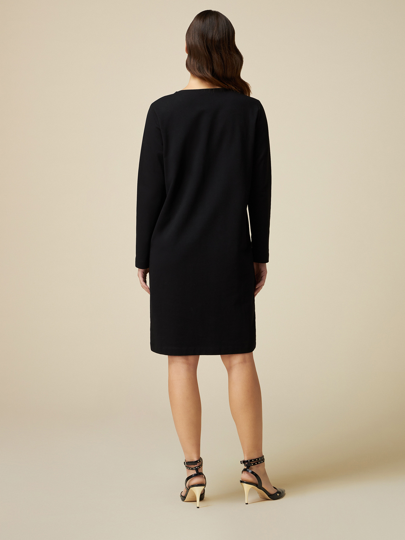 Vestito in felpa con ricamo gioiello image number 2