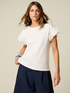 T-shirt with floral lace appliqu&eacute;s image number 0