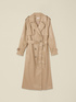 Long trench coat in coated fabric image number 3