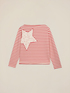 Sweat-shirt ray&eacute; avec patch image number 3