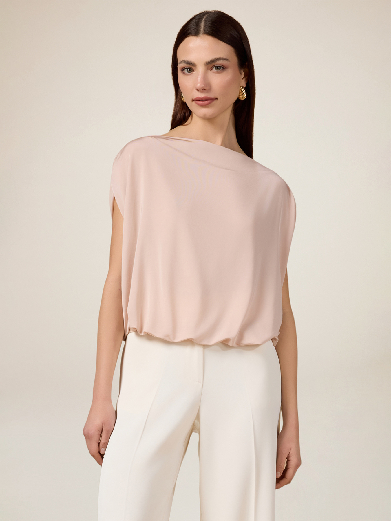 T-shirt drappeggiata image number 0