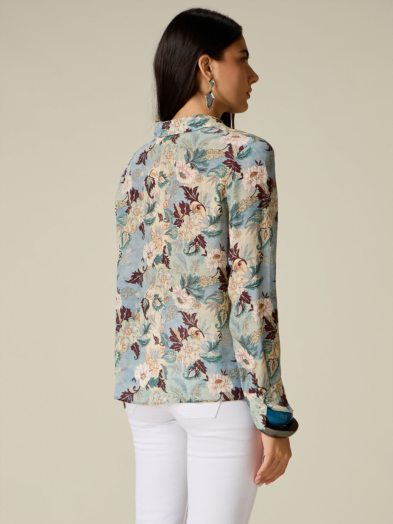 Camicia fantasia con dettaglio gioiello image number 1