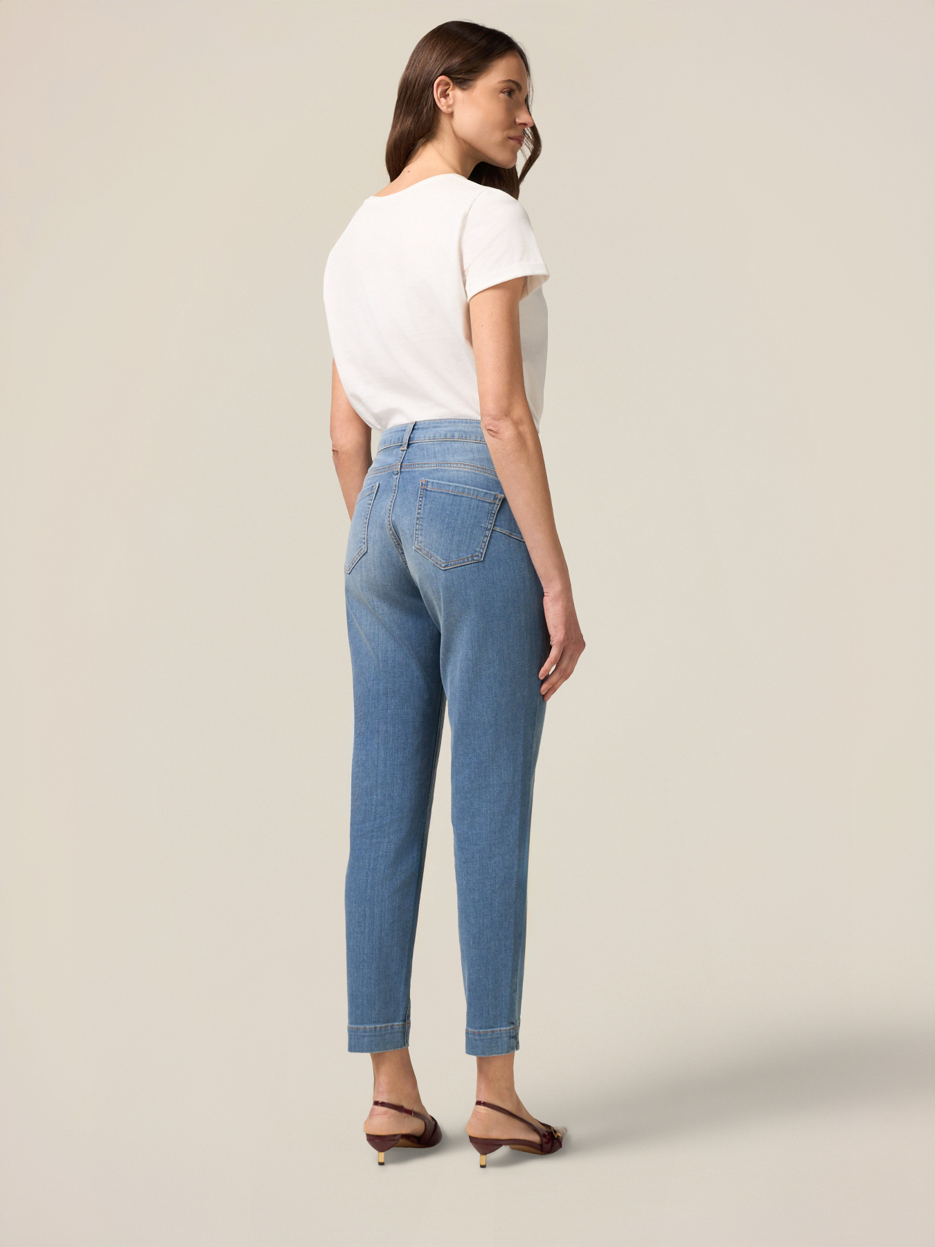 Jeans skinny push up con dettaglio catena image number 2