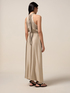 Rochie lungă din satin cu floare image number 1