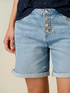 Denim shorts with jewel buttons image number 2