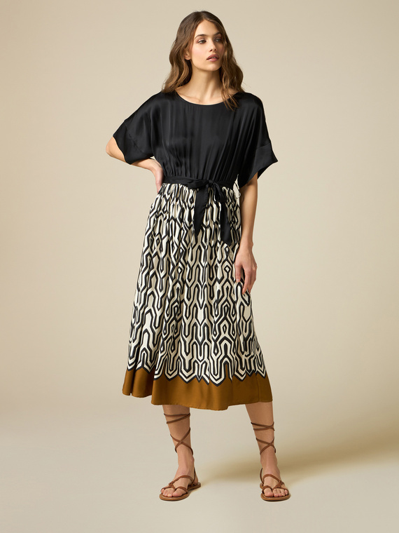 Dress with ethnic skirt