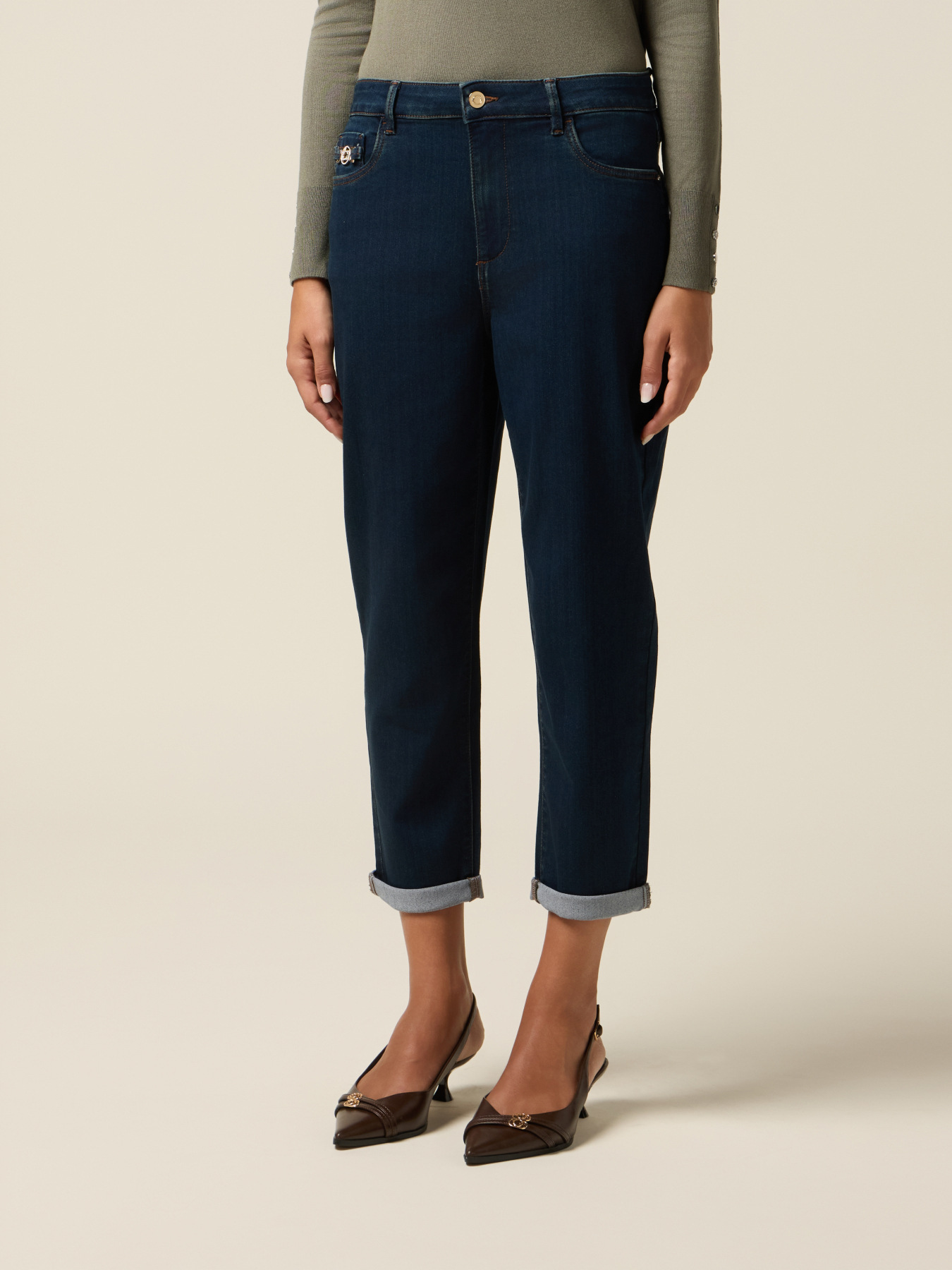 Jeans boyslim de lavado azul oscuro image number 3