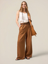 Pantaloni palazzo misto lino image number 0