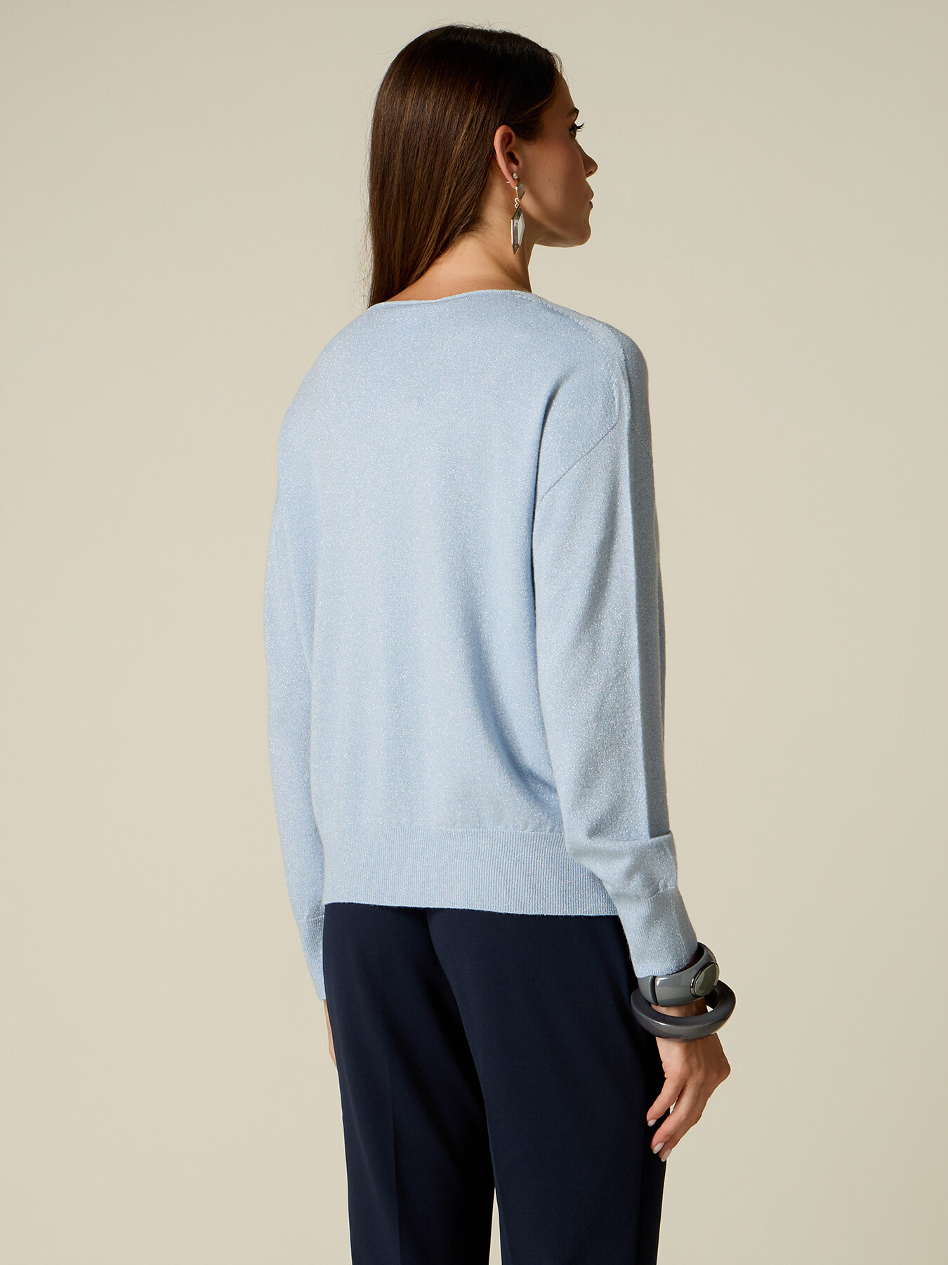 Pullover mit V-Ausschnitt aus Viskose-Mischgewebe image number 1