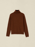 Rollkragenpullover aus Woll-/Kaschmirmischung mit Zopfmuster image number 3