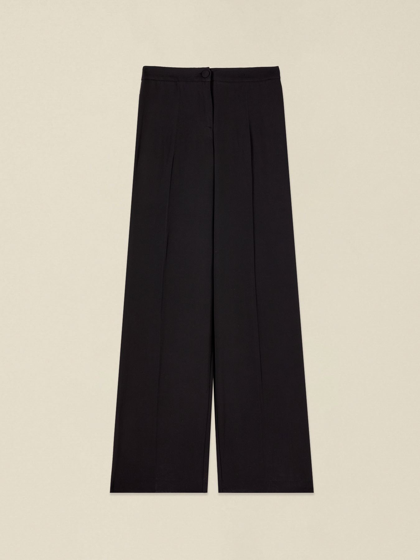 Wide-leg palazzo pants in crepe fabric image number 4