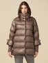 Midi genuine down jacket image number 0
