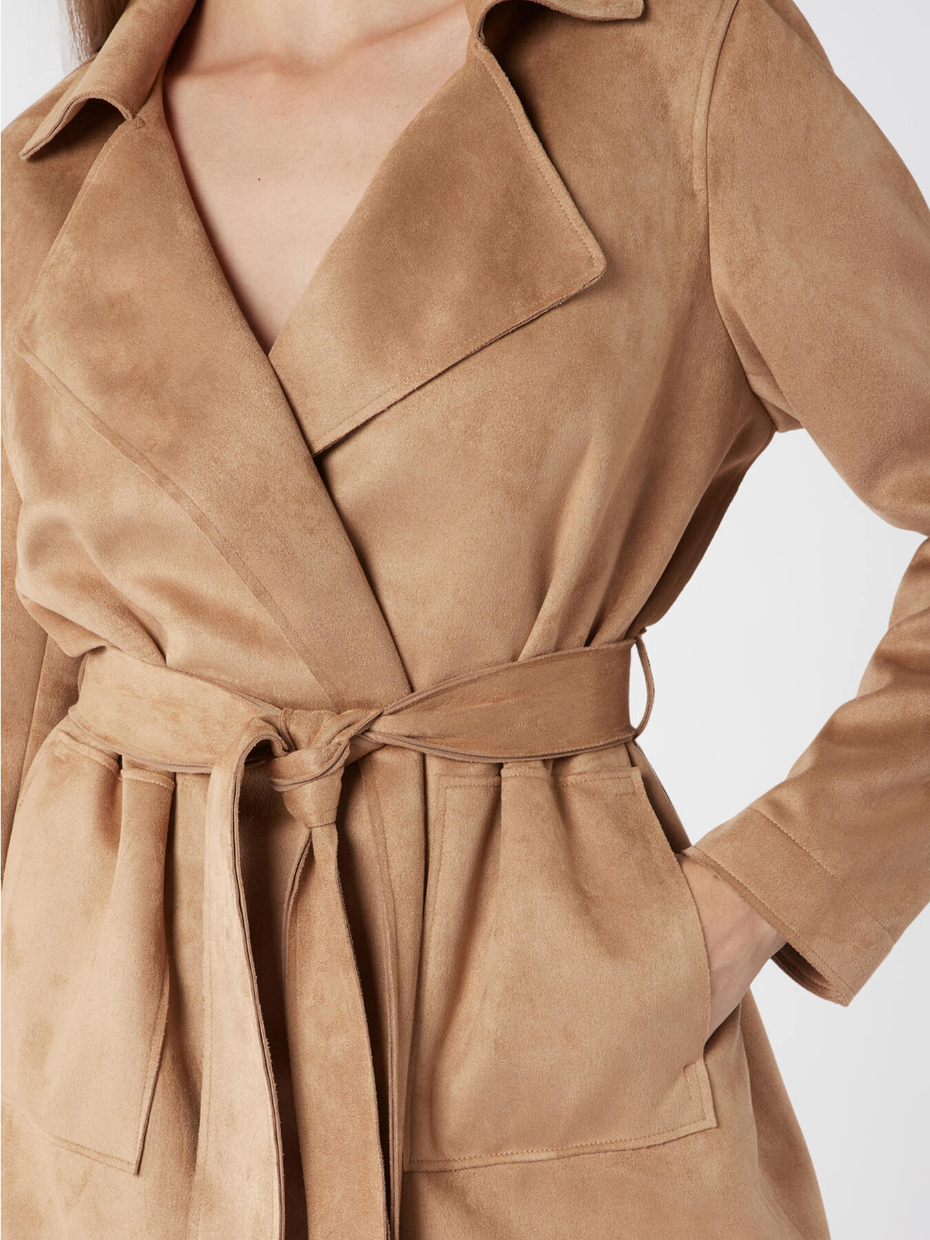 Trenchcoat in Wildleder-Optik image number 2
