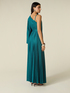 Robe asym&eacute;trique pliss&eacute;e en jersey lurex image number 1