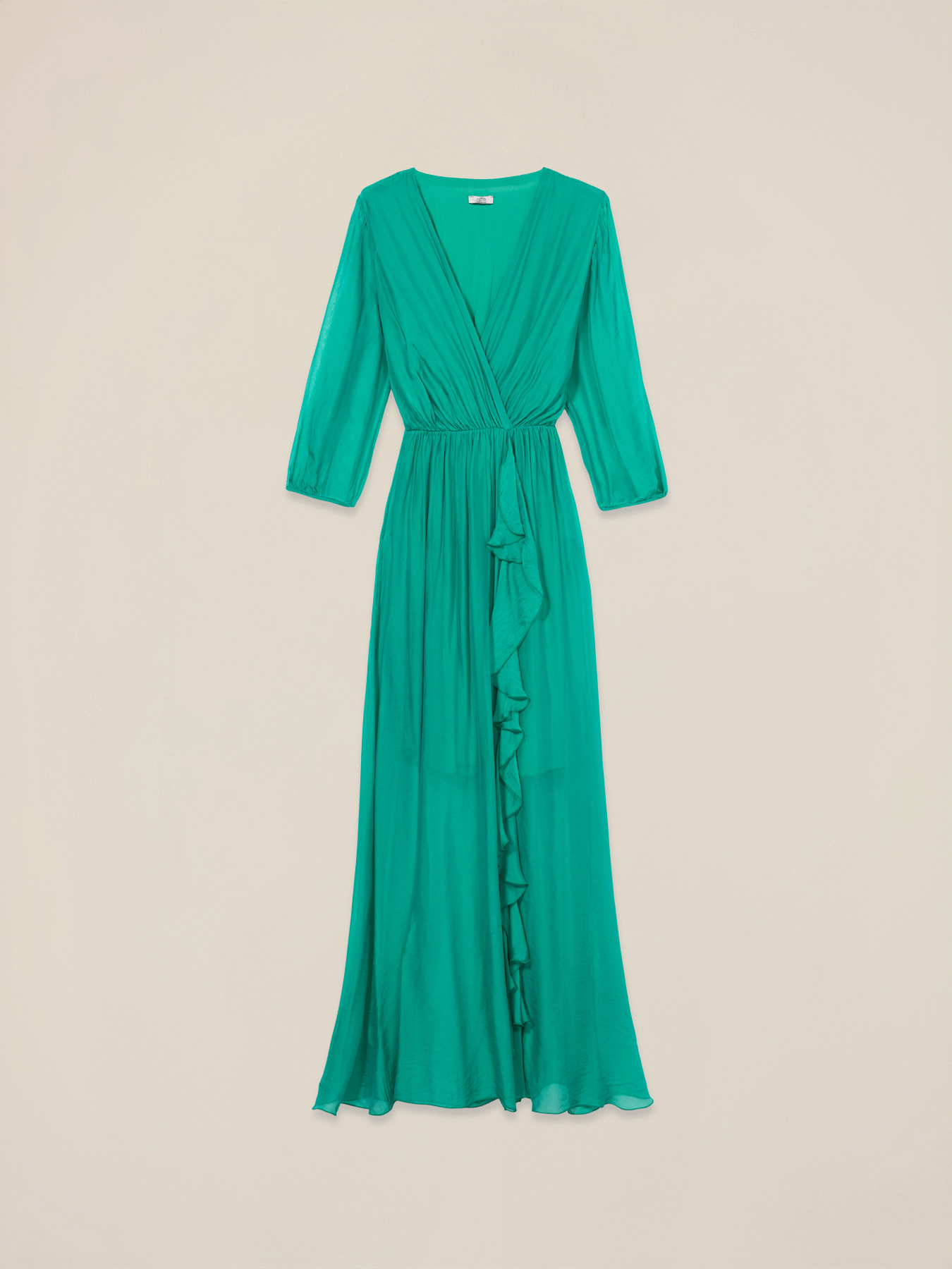 Rochie lungă din amestec de mătase image number 4