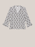 Blusa con fiocco fantasia cashmere image number 3