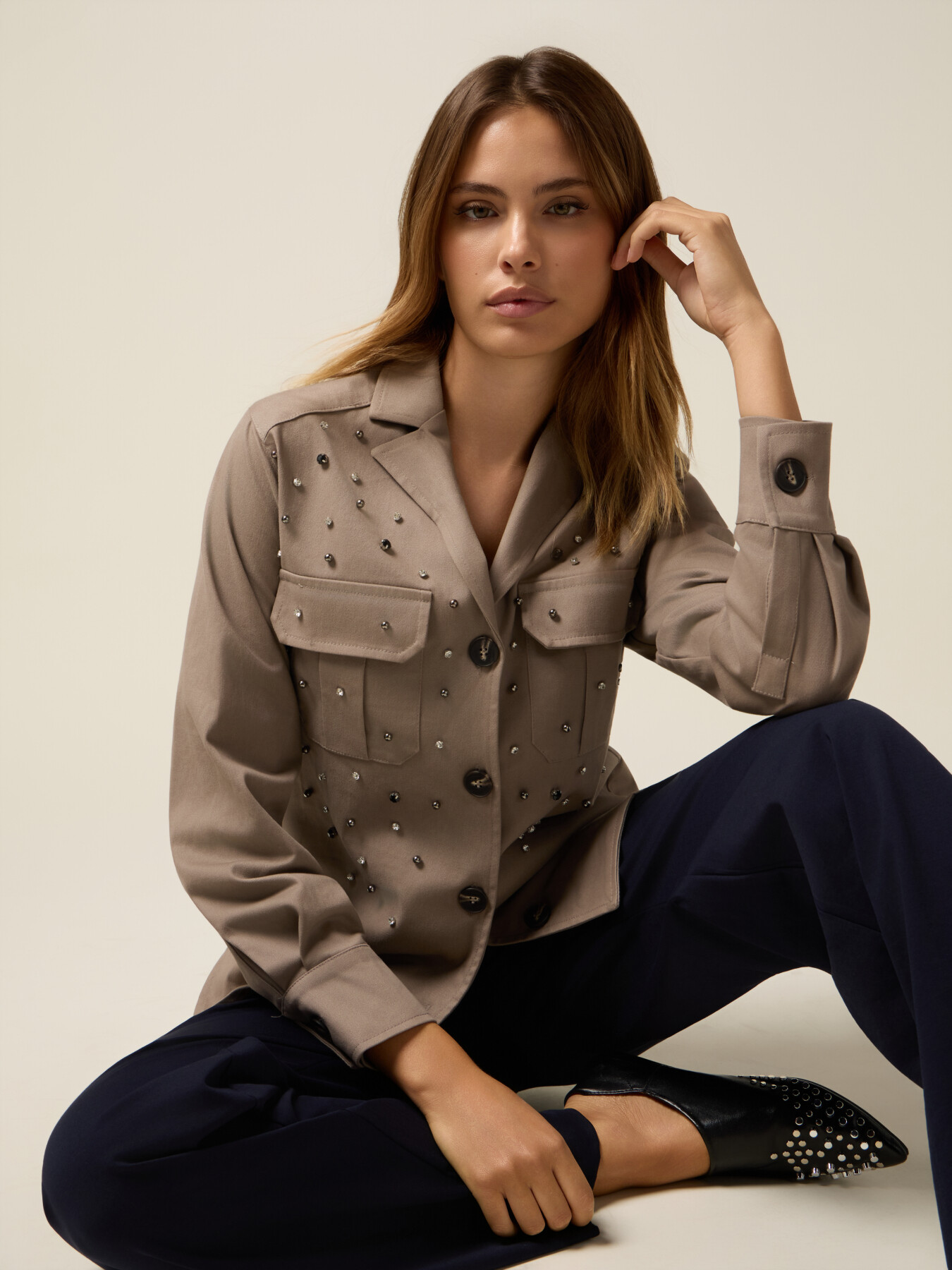 Camisa chaqueta con botones image number 3