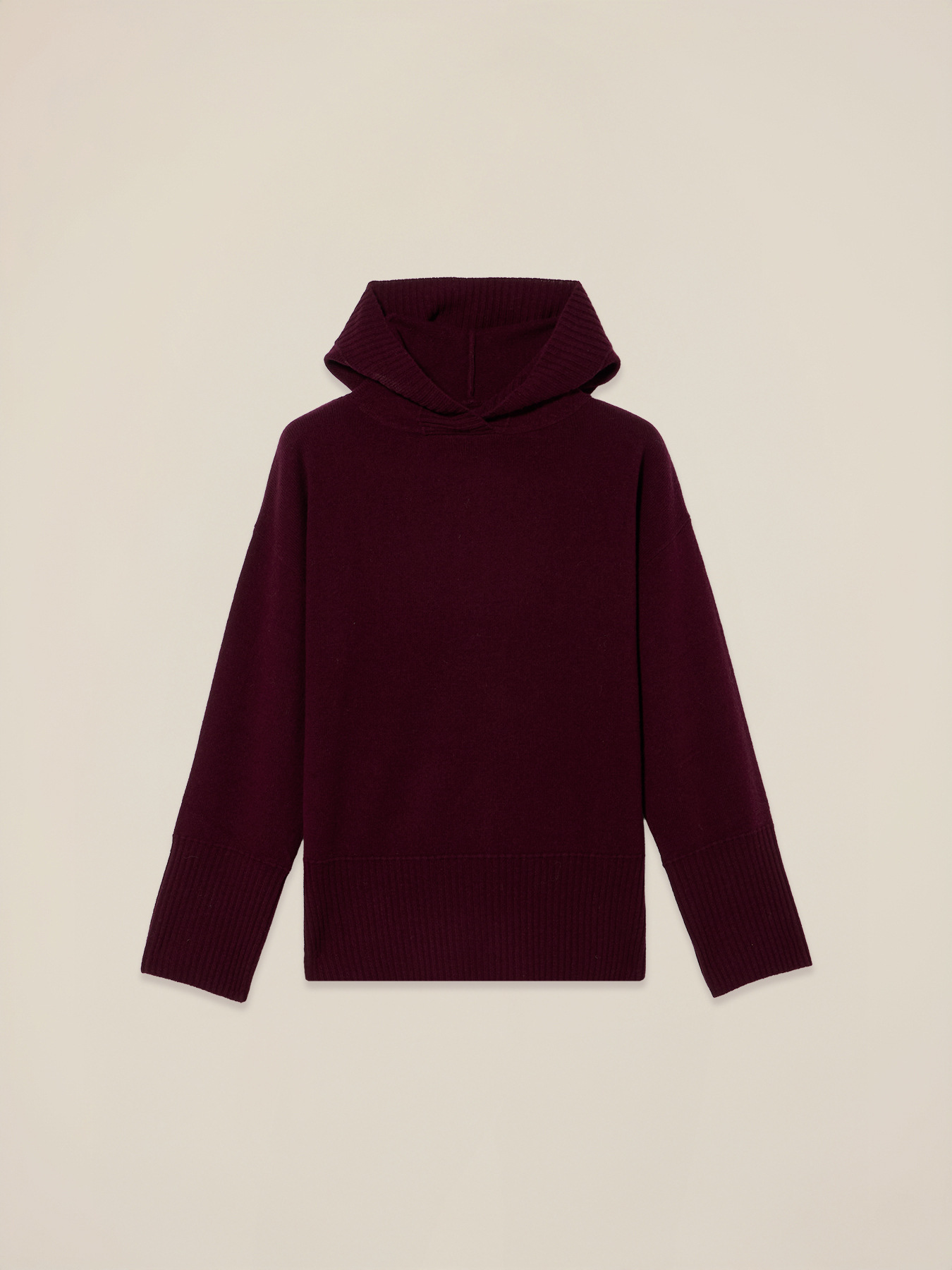 Hooded sweater in pure wool image number 3
