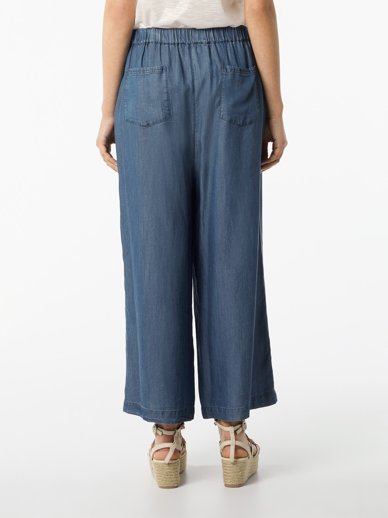 Pantaloni cropped Osaka in tencel image number 1