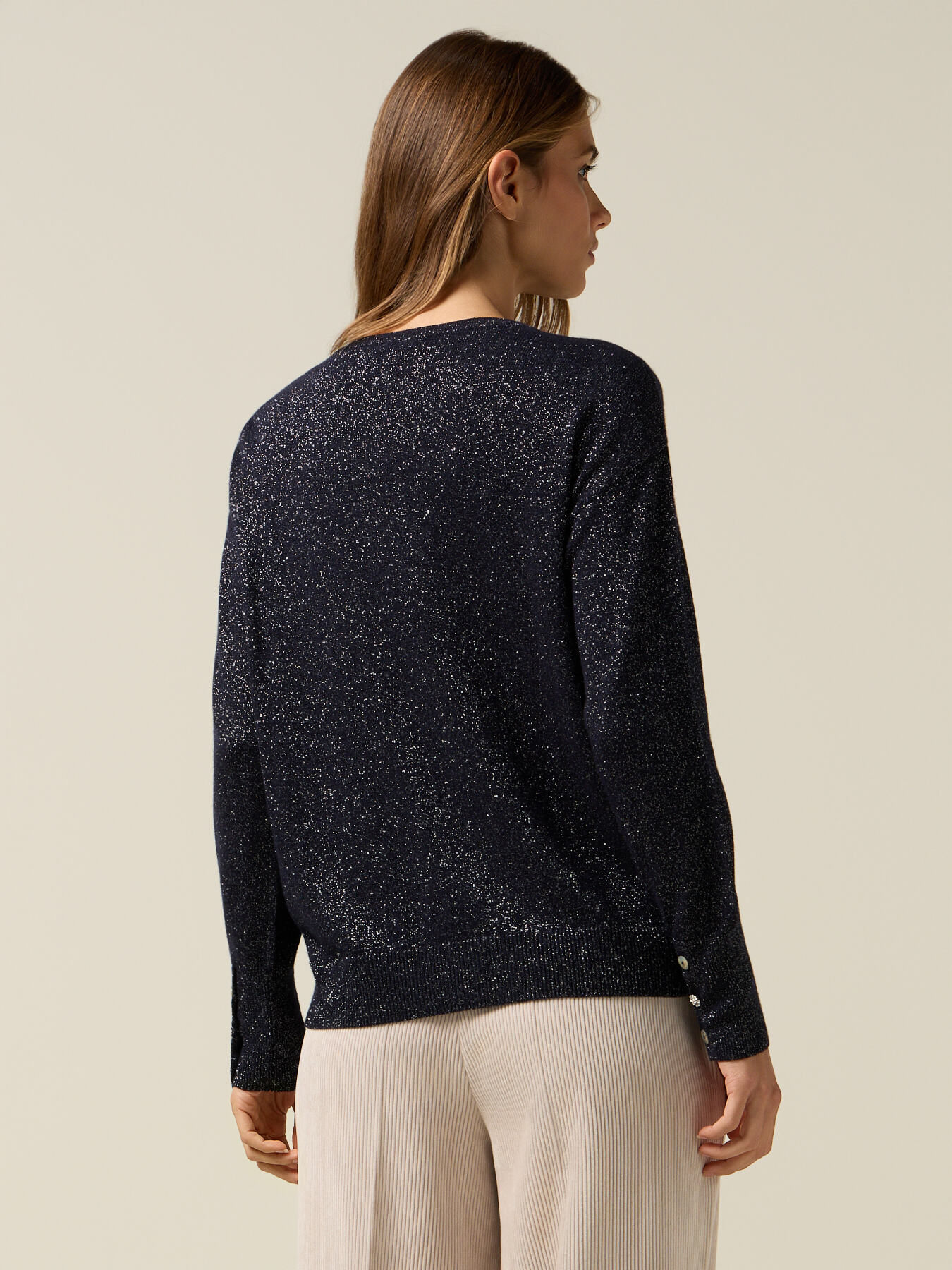 Lurex cashmere blend sweater image number 1
