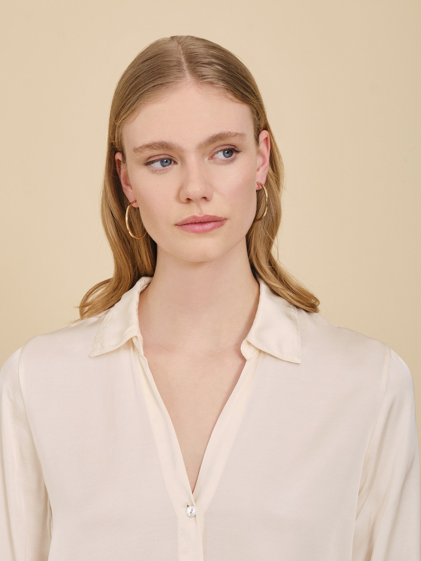 Camicia asimmetrica in raso image number 2