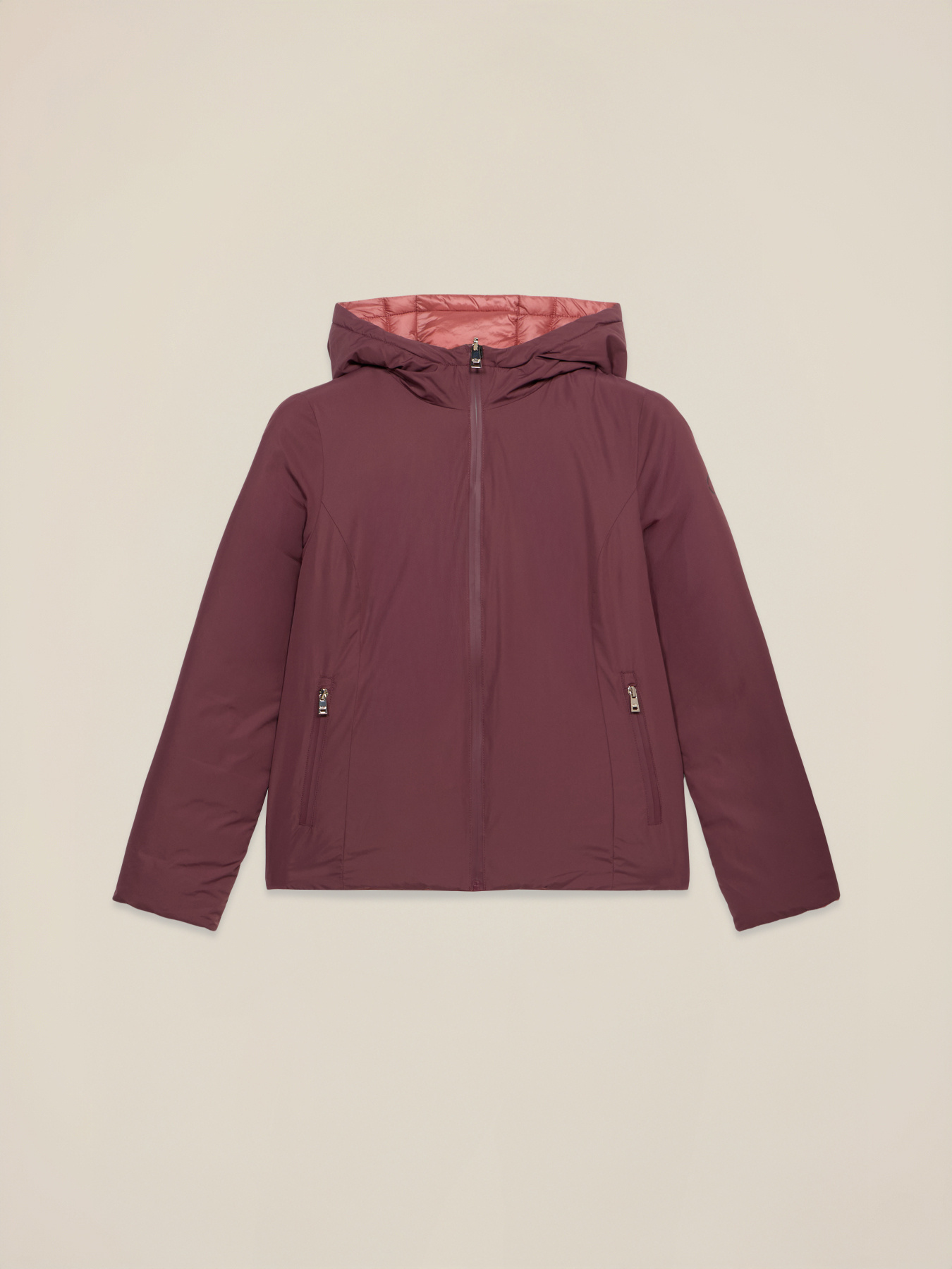 Short lightweight down jacket with hood image number 3