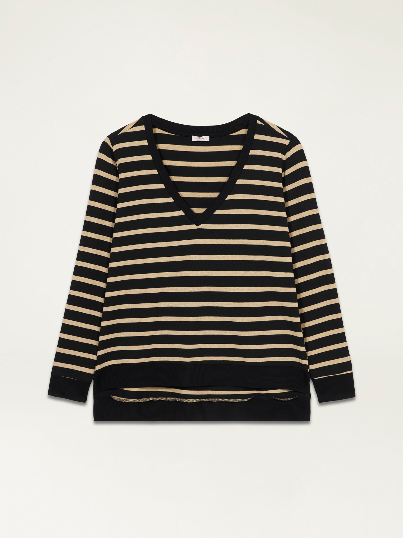 T-shirt maniche lunghe a righe image number 3