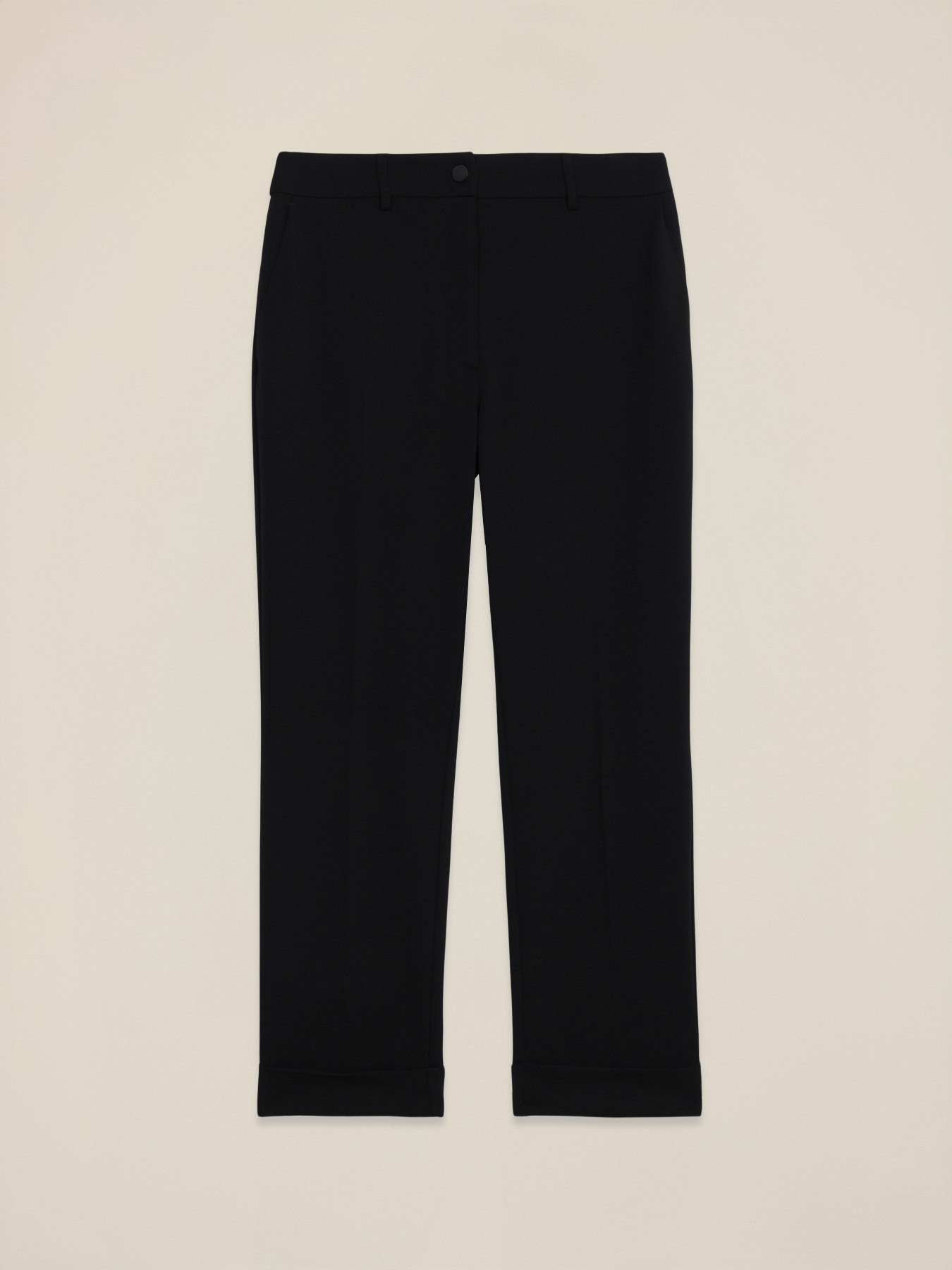 Pantaloni cropped in tessuto cr&ecirc;pe image number 4
