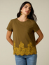 T-Shirt aus Baumwolle mit Spitze image number 0