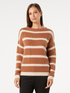Striped angora blend sweater image number 0