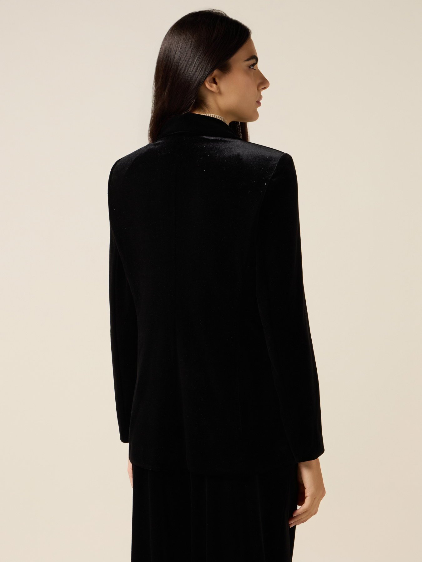 Blazer in velluto ad effetto sparkling image number 1