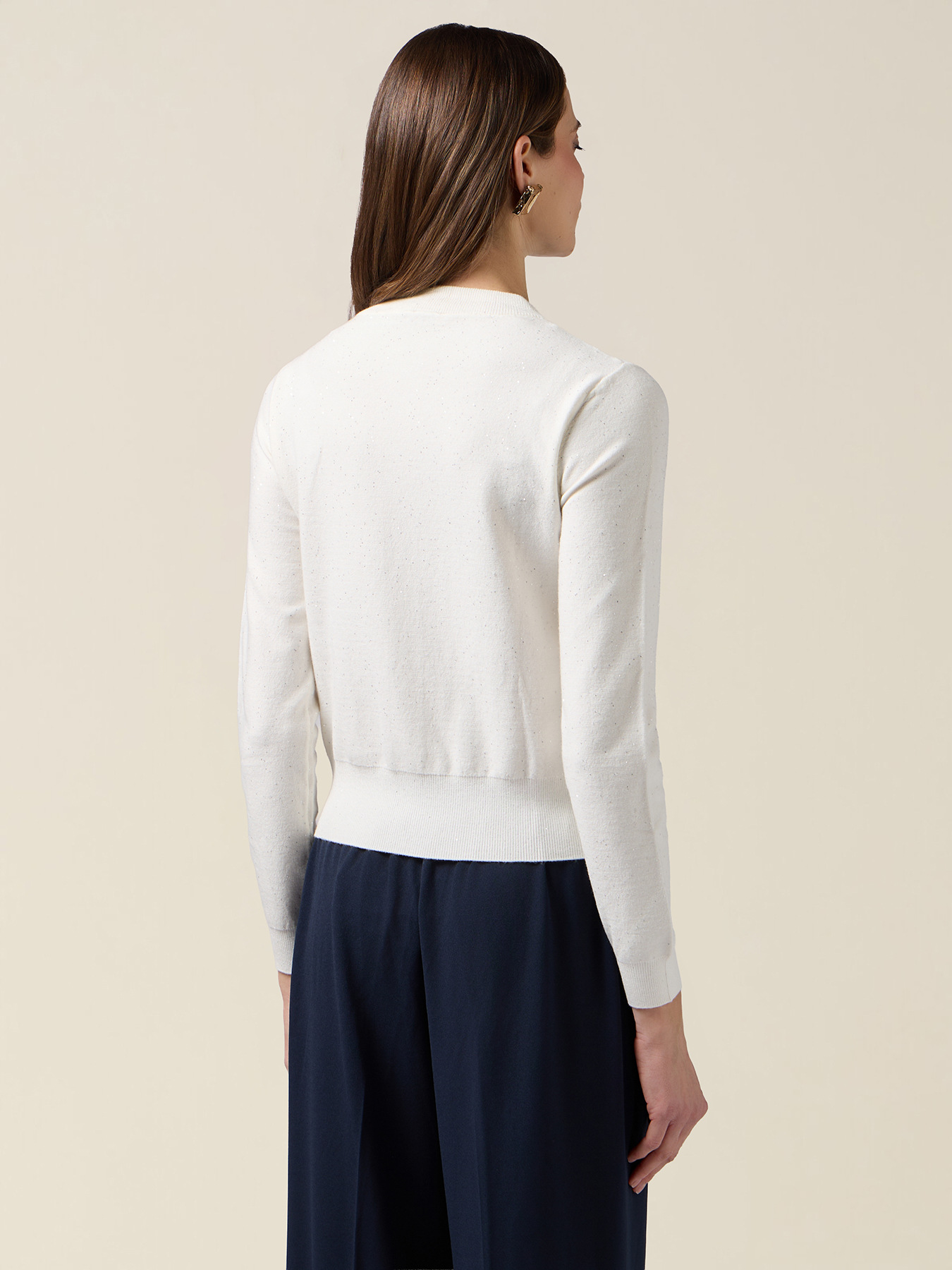 Cardigan tip jachetă cu micro paiete image number 1