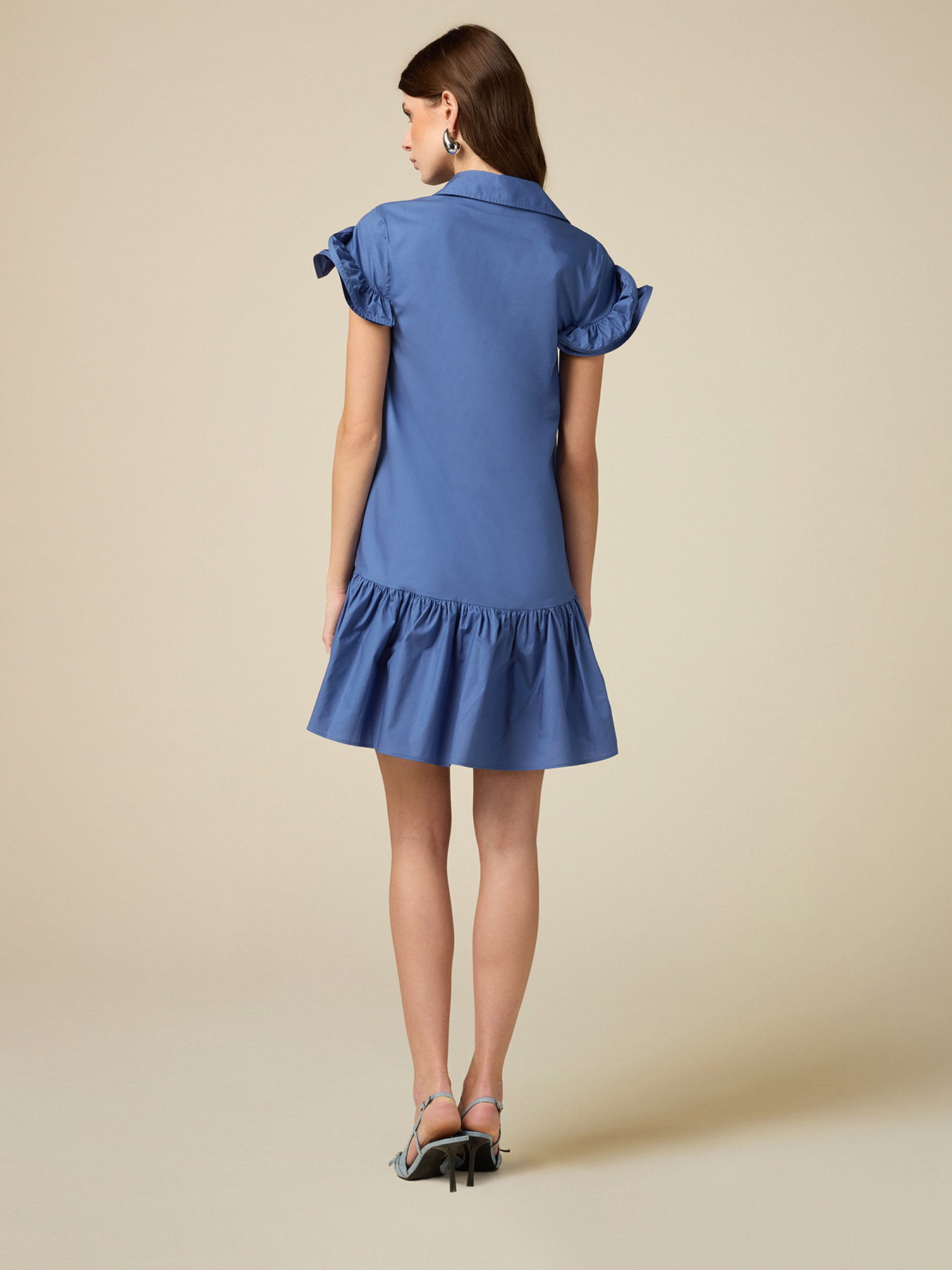 Robe chemisier courte en coton image number 1