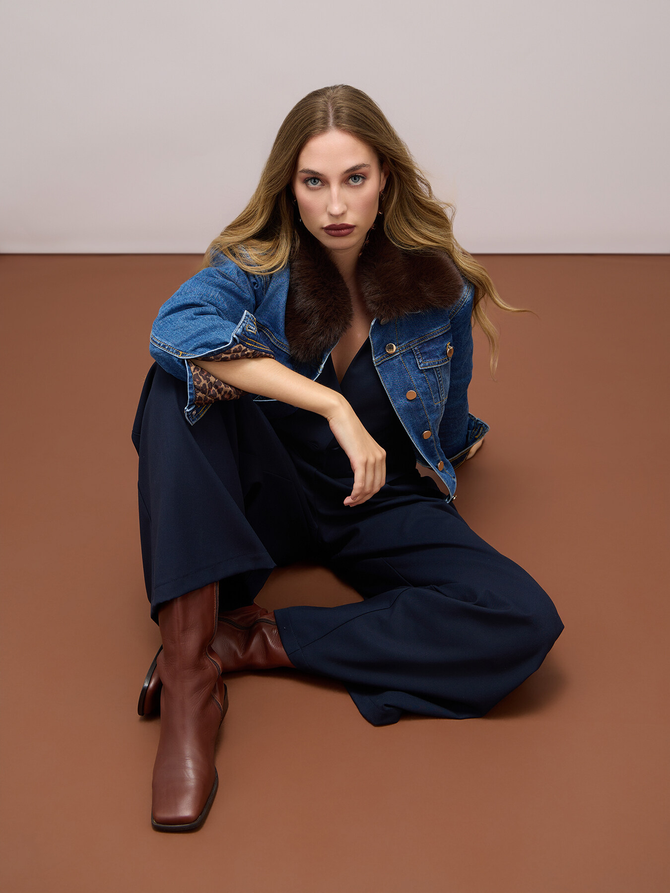 Denim-Blousonjacke mit gestepptem Innenteil image number 4