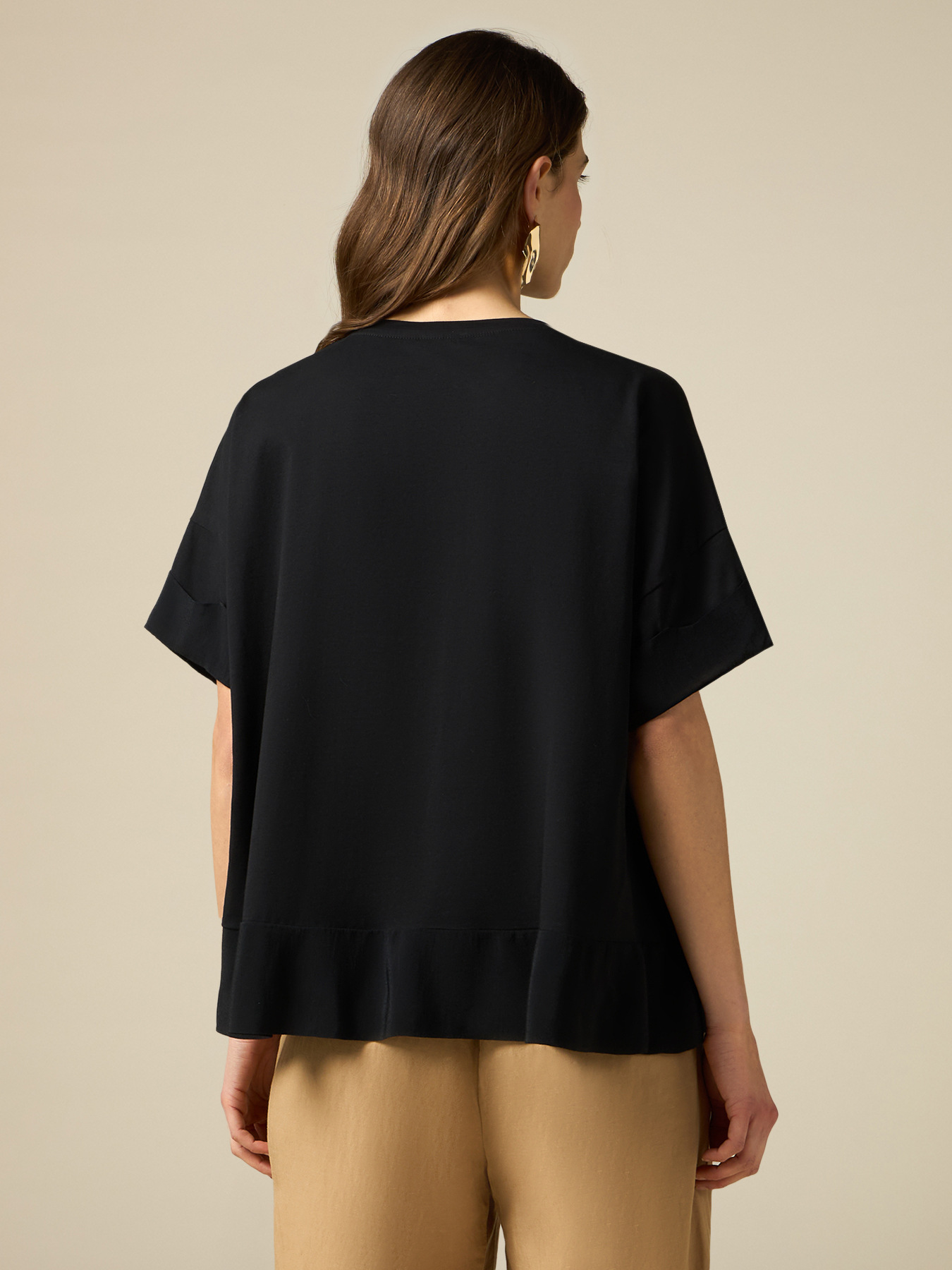 Camiseta con bordes de viscosa image number 1