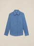 Camicia in popeline con bottone gioiello image number 3