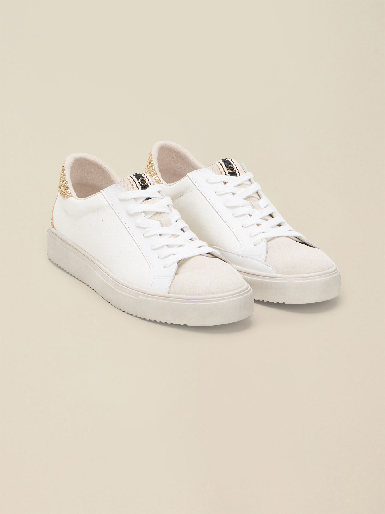 Sneaker din piele cu sclipici image number 1