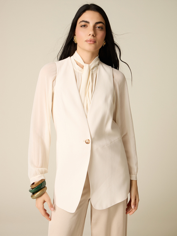 Gilet tailleur m&eacute;lange viscose