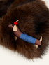 Fur collar with brooch and settings image number 1