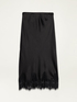 Satin skirt with lace image number 4
